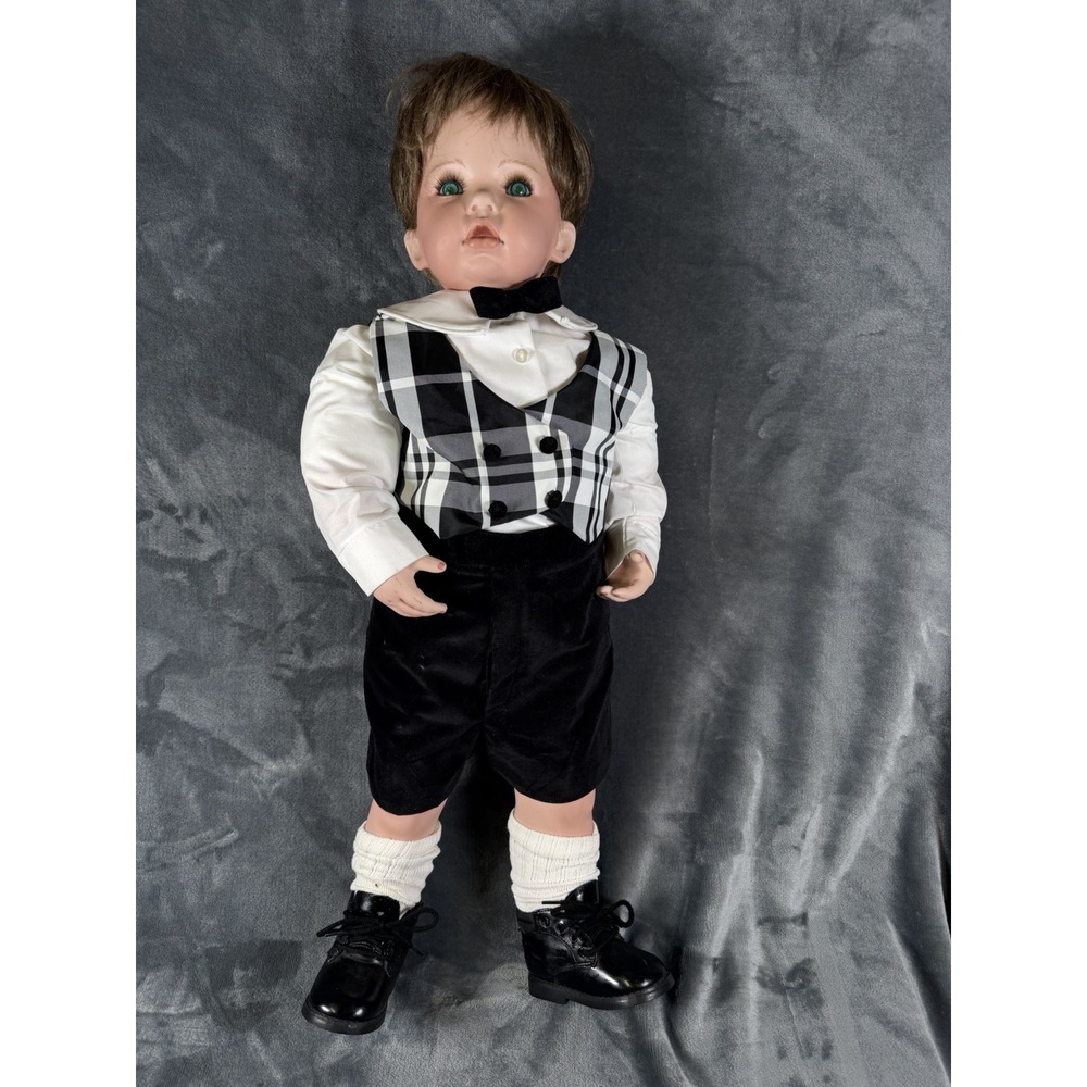 Donna RuBert Terrible Twos Boy Toddler Collector Doll 27" 1997 w/ Stand